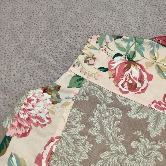 Expose Vintage 90s Grandmacore Granny Pink Floral Patchwork Vest Size Medium - Picture 12 of 13